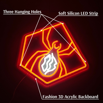 Pack-A-Poster™ Dimmable Widow's Wine LED Sign