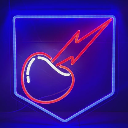 Pack-A-Poster™ Dimmable Electric Cherry LED Sign